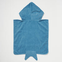 Beach Hooded Towel Shark Tribe Deep Blue